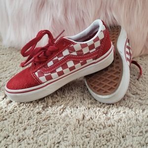 Kids Vans Checkered red